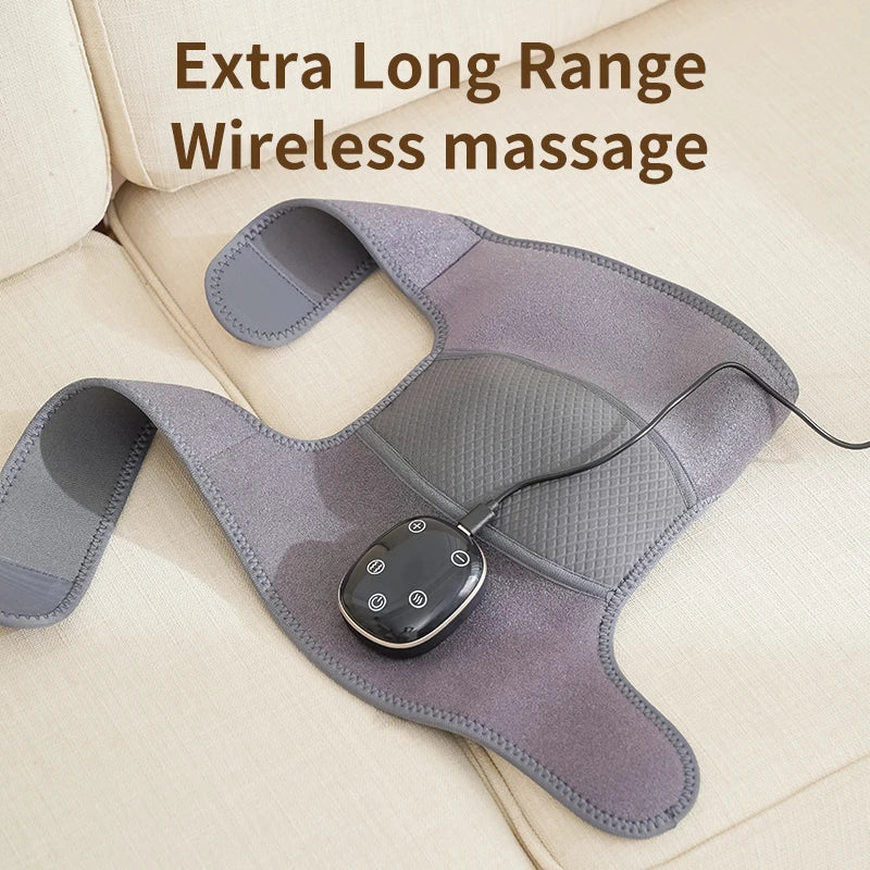 Heated Lumbar Support Belt with Massage - Adjustable Back Brace for Pain Relief