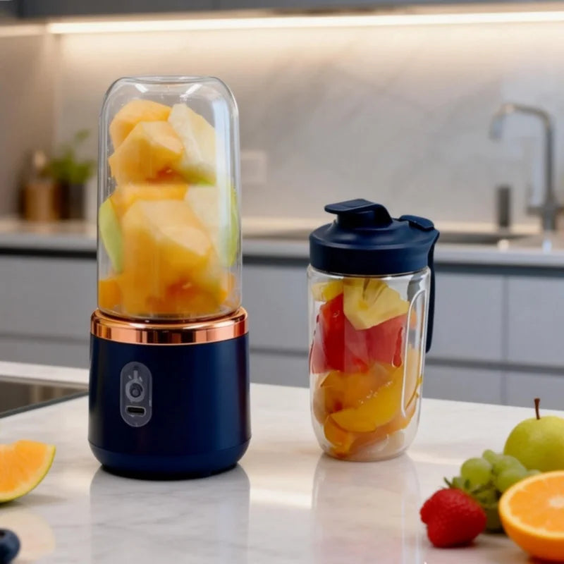 Double Cup Portable Blender - USB Juicer Fruit Mixer