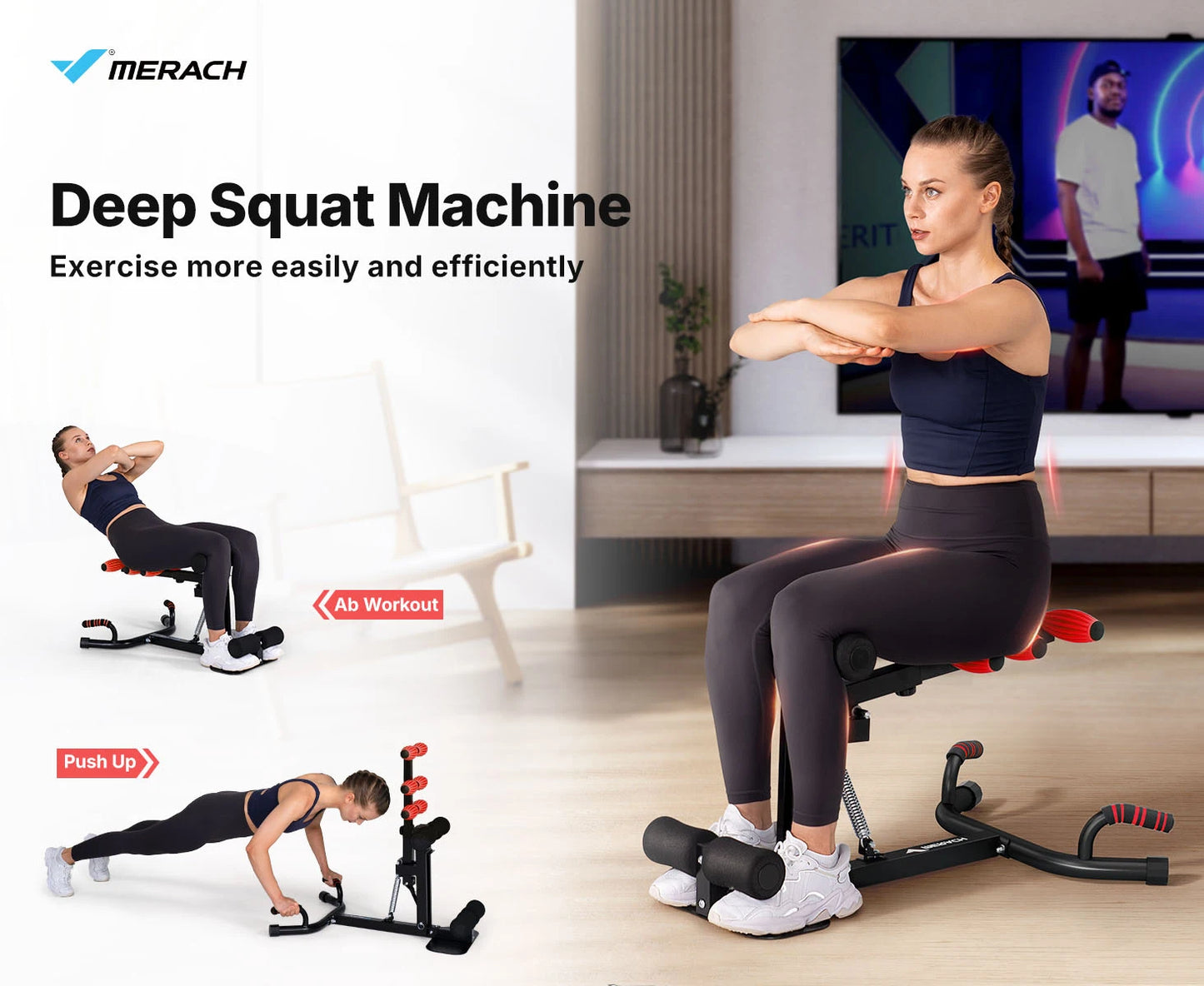 Deep Squat Machine - Adjustable Glutes & Core Trainer