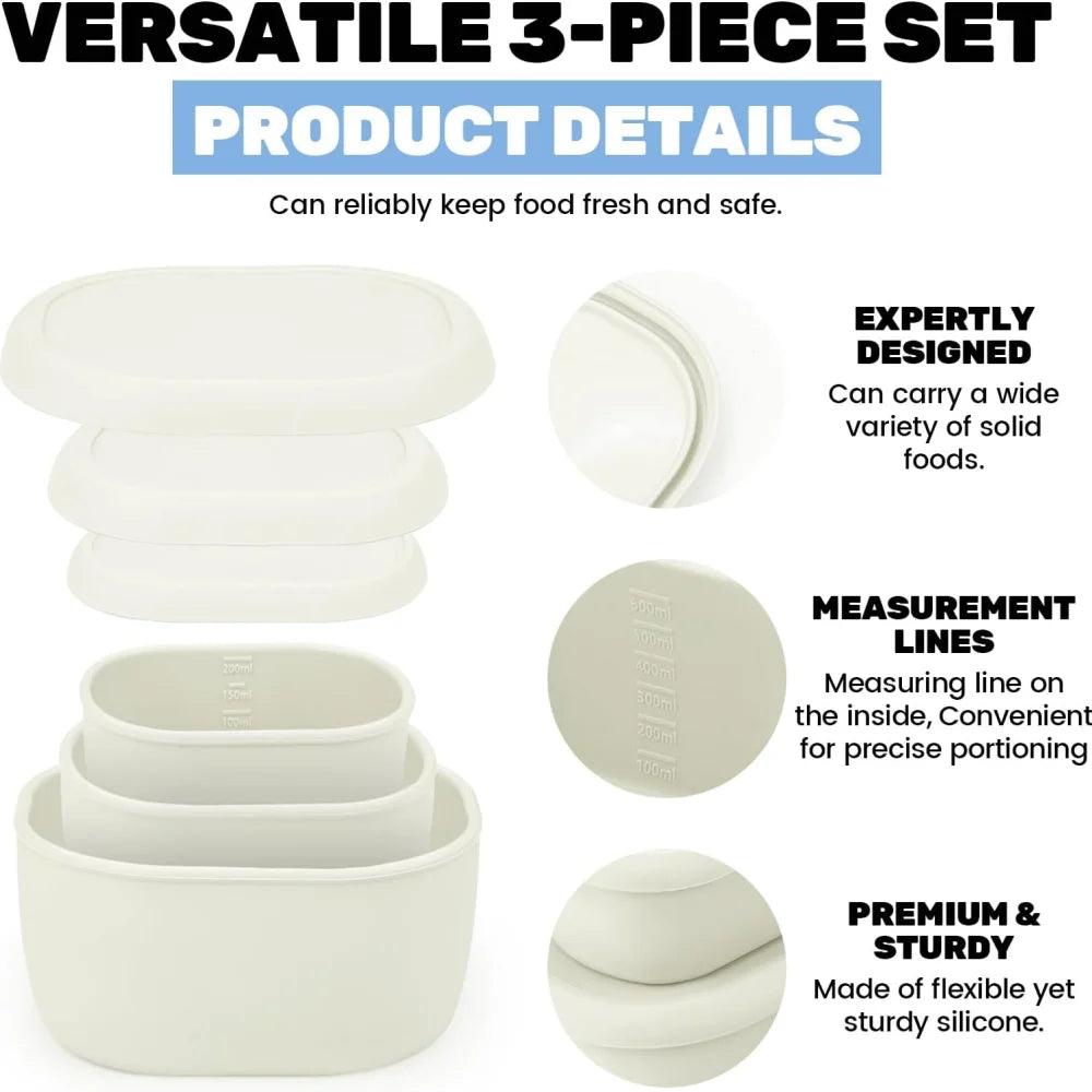 Silicone Food Storage Containers - BPA-Free