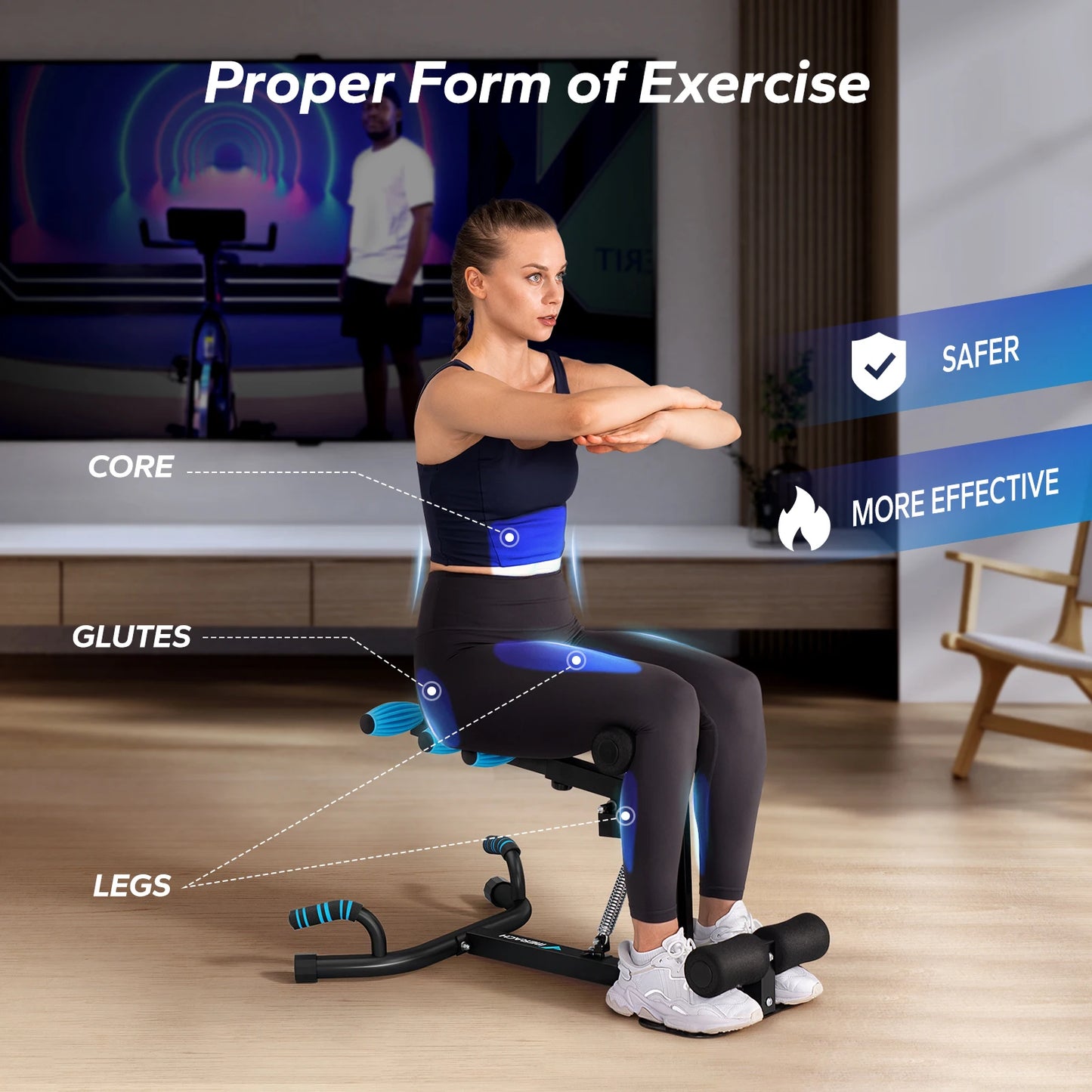 Deep Squat Machine - Adjustable Glutes & Core Trainer