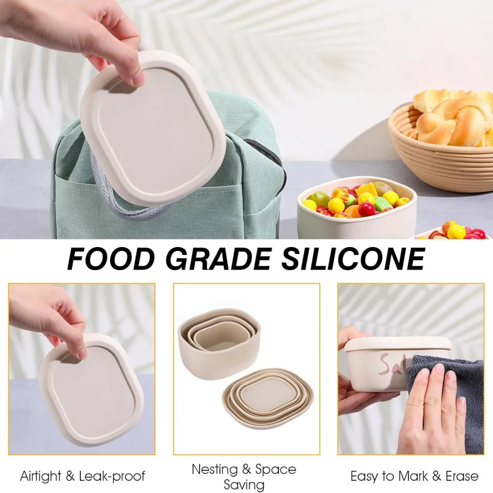 Silicone Food Storage Containers - BPA-Free