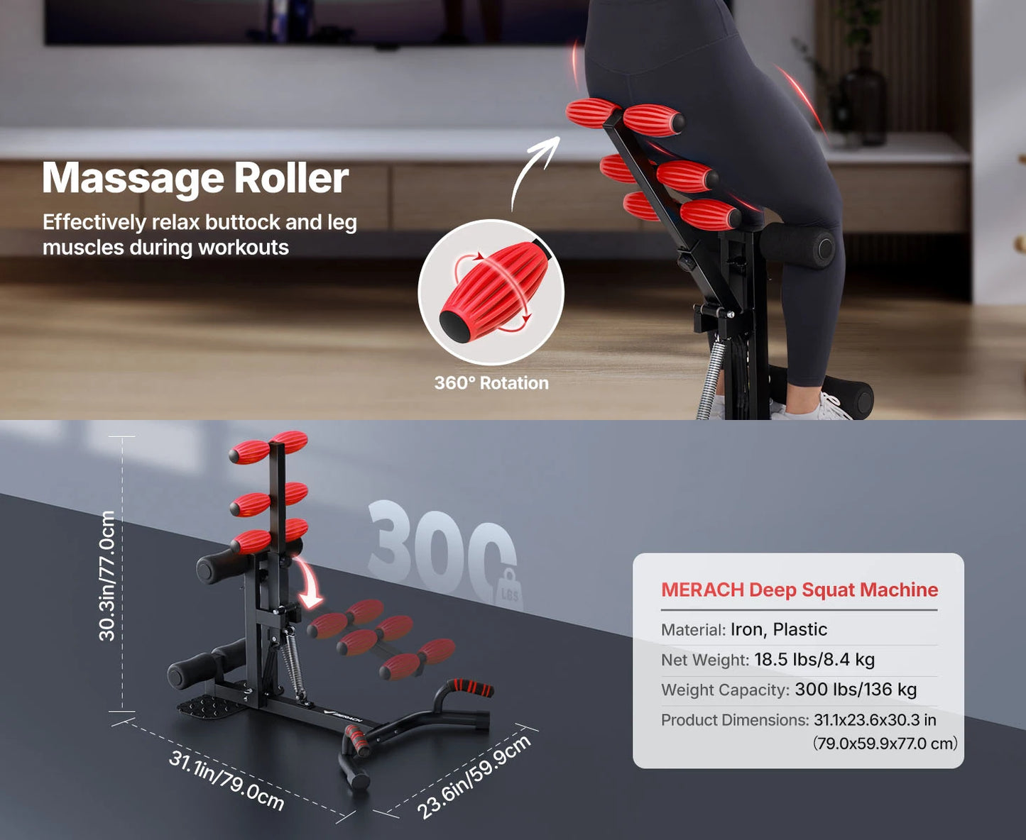 Deep Squat Machine - Adjustable Glutes & Core Trainer