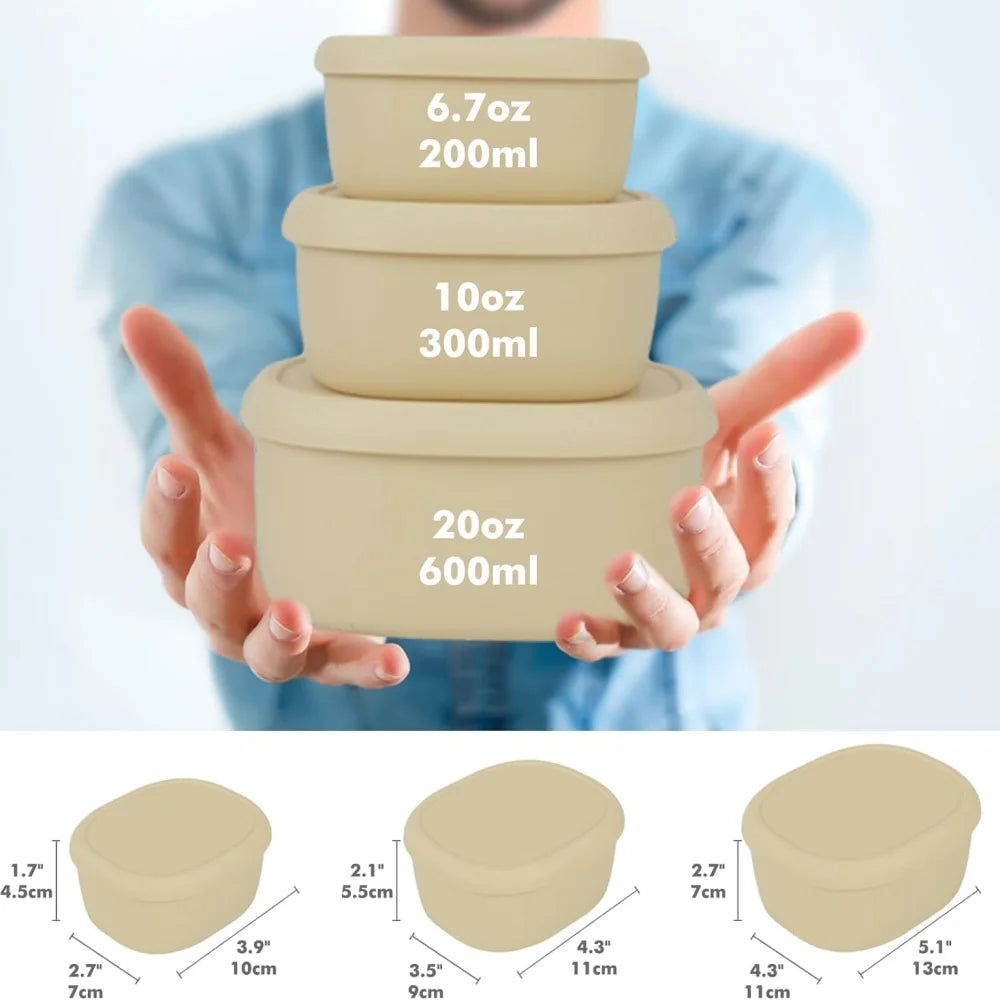 Silicone Food Storage Containers - BPA-Free
