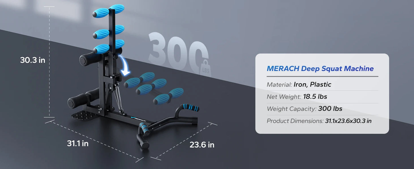 Deep Squat Machine - Adjustable Glutes & Core Trainer