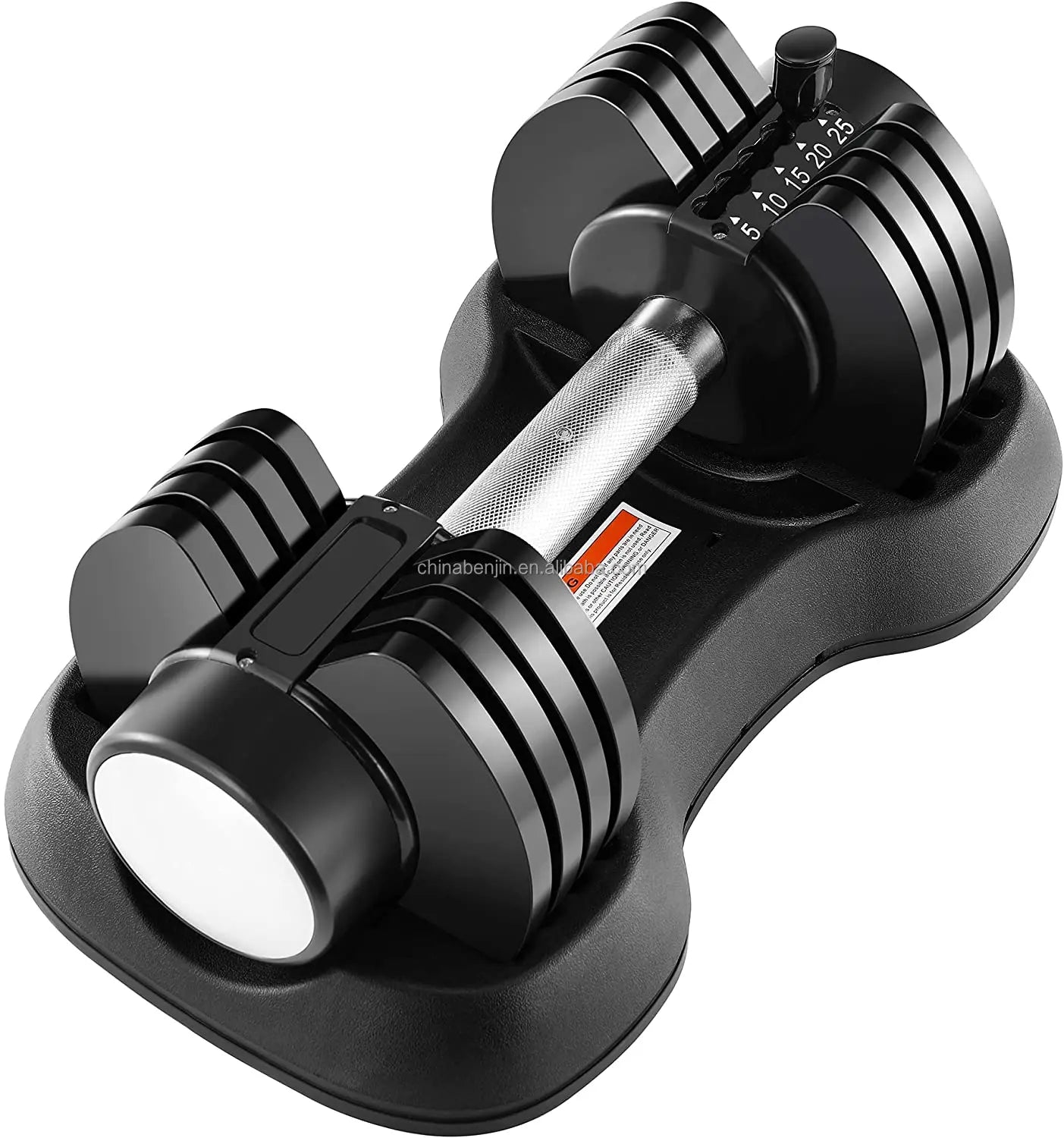 Cast Iron Adjustable Dumbbells 5–25 lb – Compact Home Set