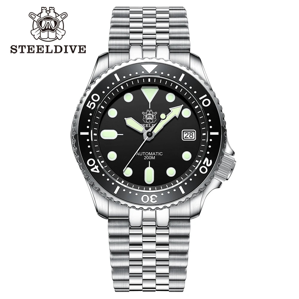 Steeldive SD1996 Automatic Dive Watch - 41.2mm NH35 Movement 200m Waterproof