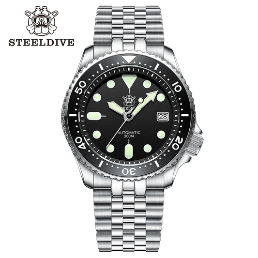 Steeldive SD1996 Automatic Dive Watch - 41.2mm NH35 Movement 200m Waterproof