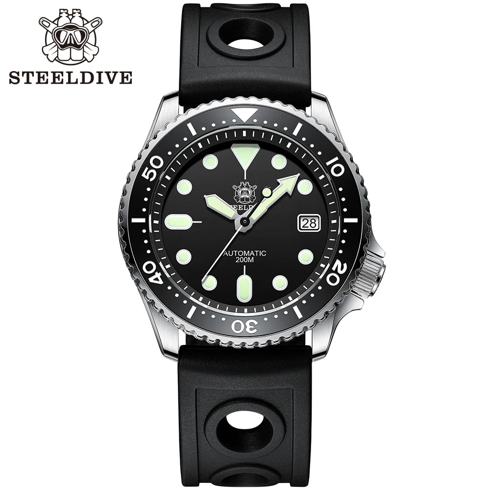 Steeldive SD1996 Automatic Dive Watch - 41.2mm NH35 Movement 200m Waterproof