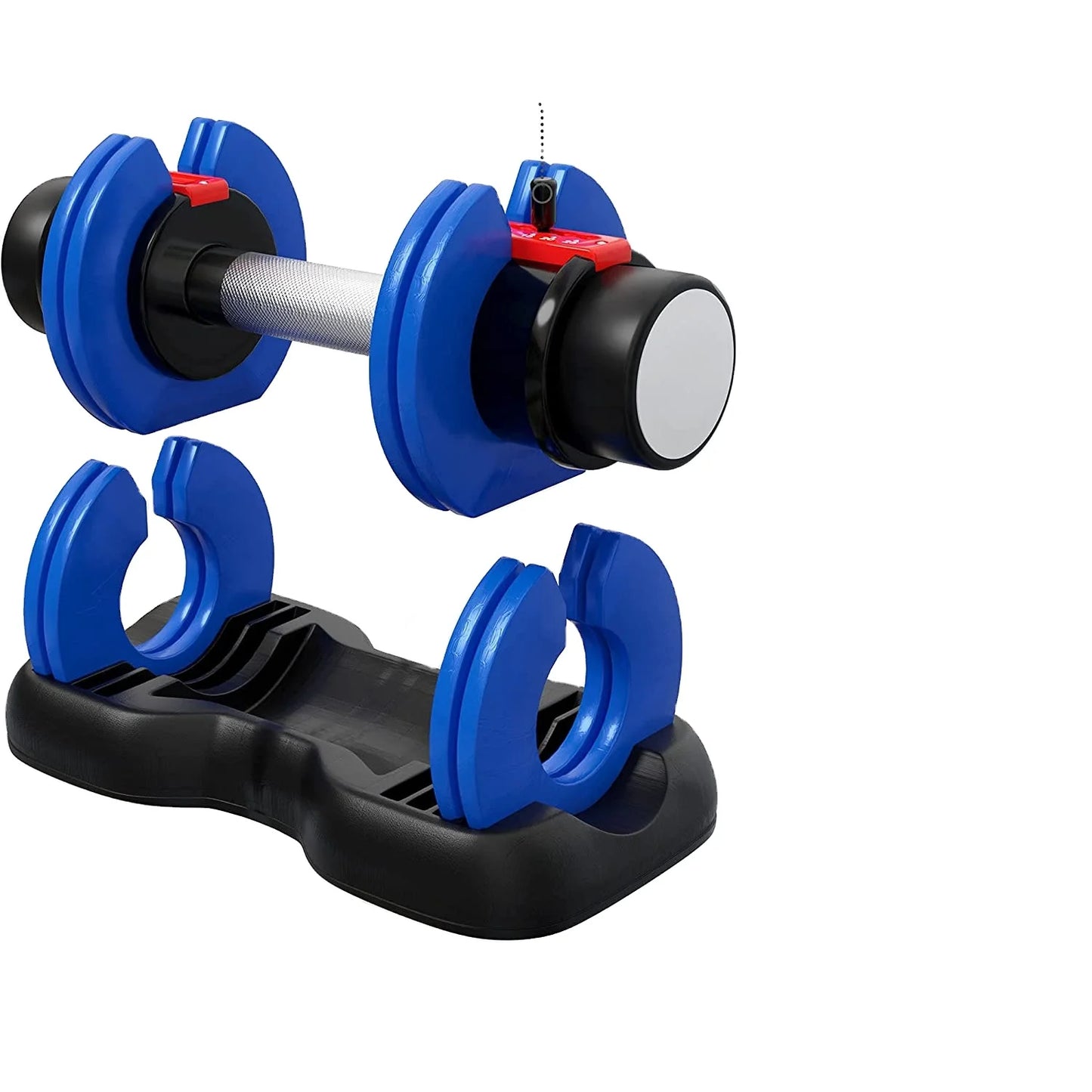 Cast Iron Adjustable Dumbbells 5–25 lb – Compact Home Set