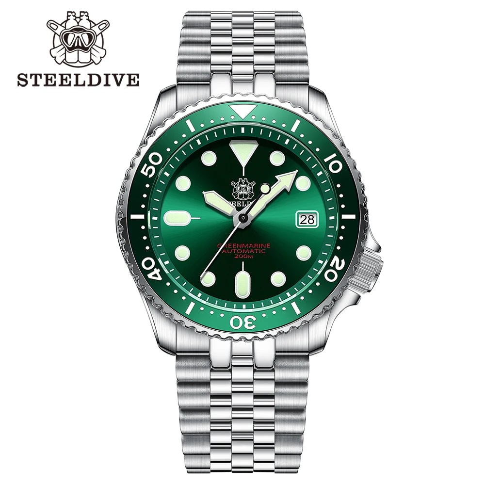 Steeldive SD1996 Automatic Dive Watch - 41.2mm NH35 Movement 200m Waterproof