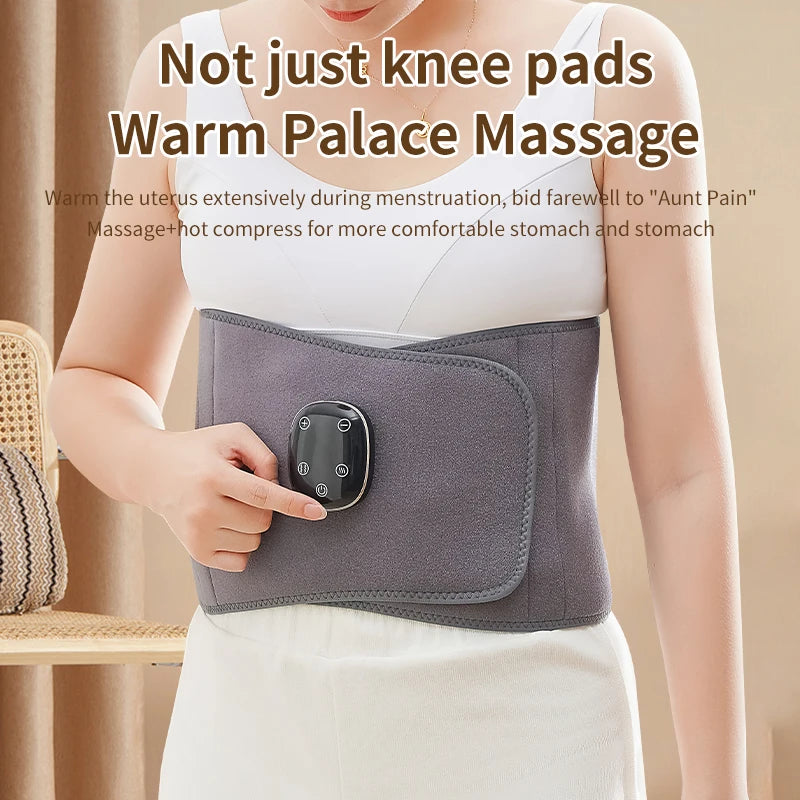 Heated Lumbar Support Belt with Massage - Adjustable Back Brace for Pain Relief