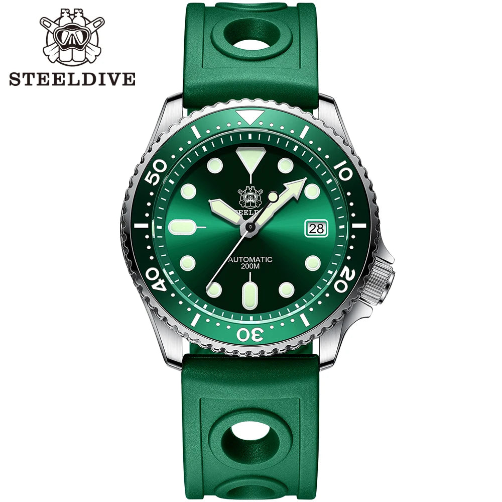 Steeldive SD1996 Automatic Dive Watch - 41.2mm NH35 Movement 200m Waterproof