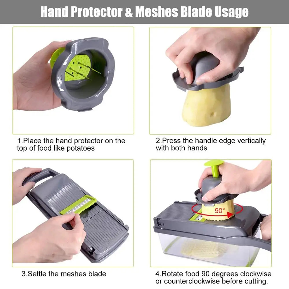 Multifunctional Vegetable Chopper - Kitchen Slicer & Grater