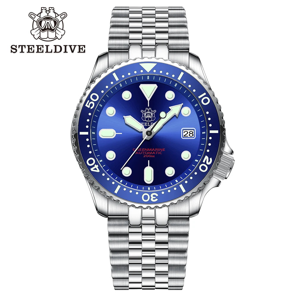 Steeldive SD1996 Automatic Dive Watch - 41.2mm NH35 Movement 200m Waterproof