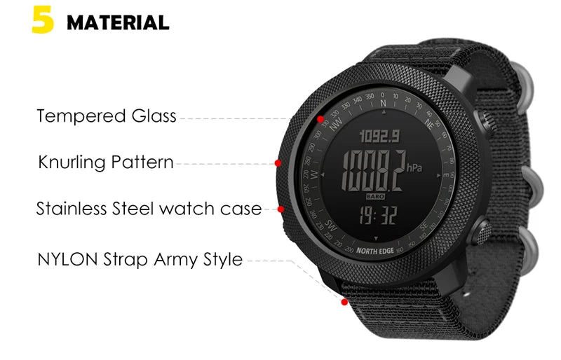 Adventure Pro Multi-Sport Watch - Waterproof with Altimeter & Compass