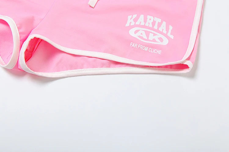 Women's 2-Piece Matching Set - Crop Top & Biker Shorts