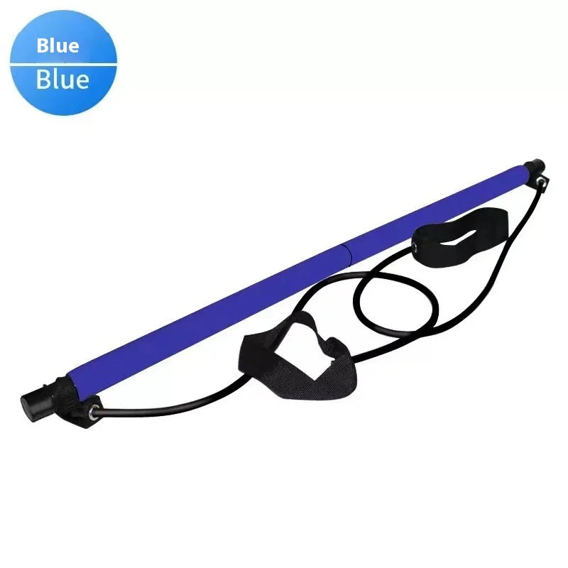 Pilates Stick - Adjustable Fitness Bar with Resistance Bands