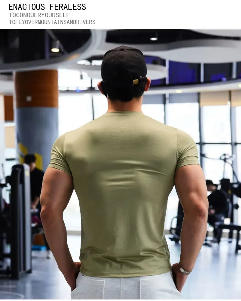 Men's Dry Fit Gym T-Shirt - Plus Size Sports Training Tee