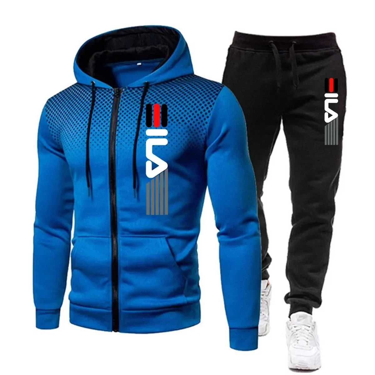 Men's Athletic Tracksuit - Hoodie & Sweatpants Set