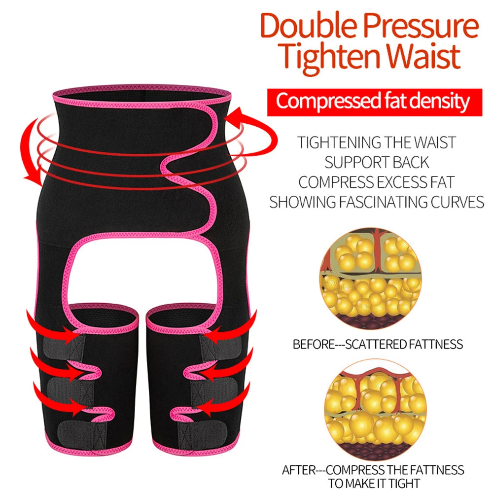 Women's 3-in-1 Waist Thigh Trimmer - Body Shaper & Butt Lifter