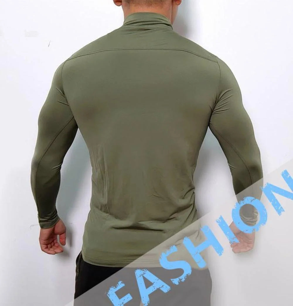 Men's UV Protection Compression Shirt - Long Sleeve Athletic Top