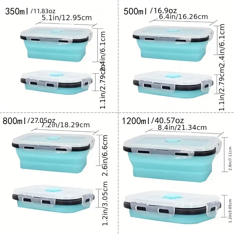 Collapsible Silicone Food Storage Containers
