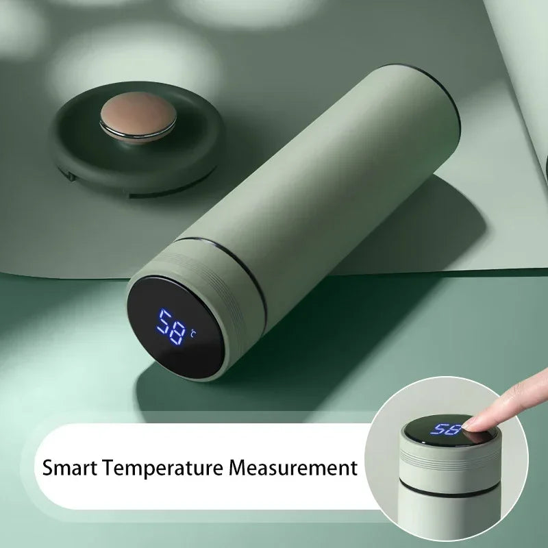 Insulated Thermos Bottle with Temperature Display - 500ml