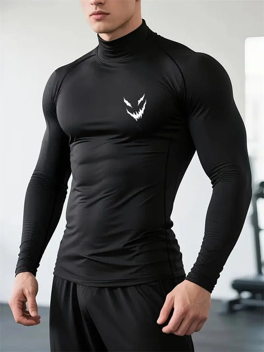 Men's Graphic Print Compression Top