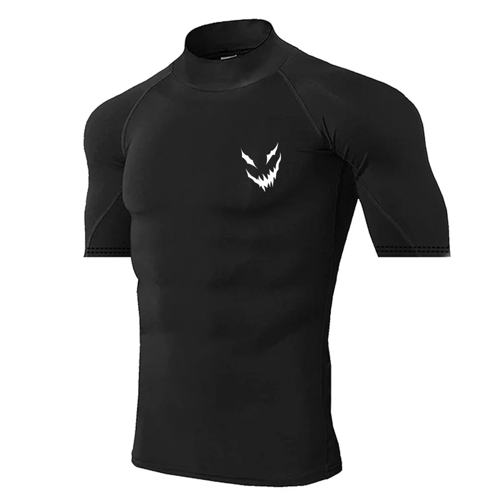 Men's Graphic Print Compression Top