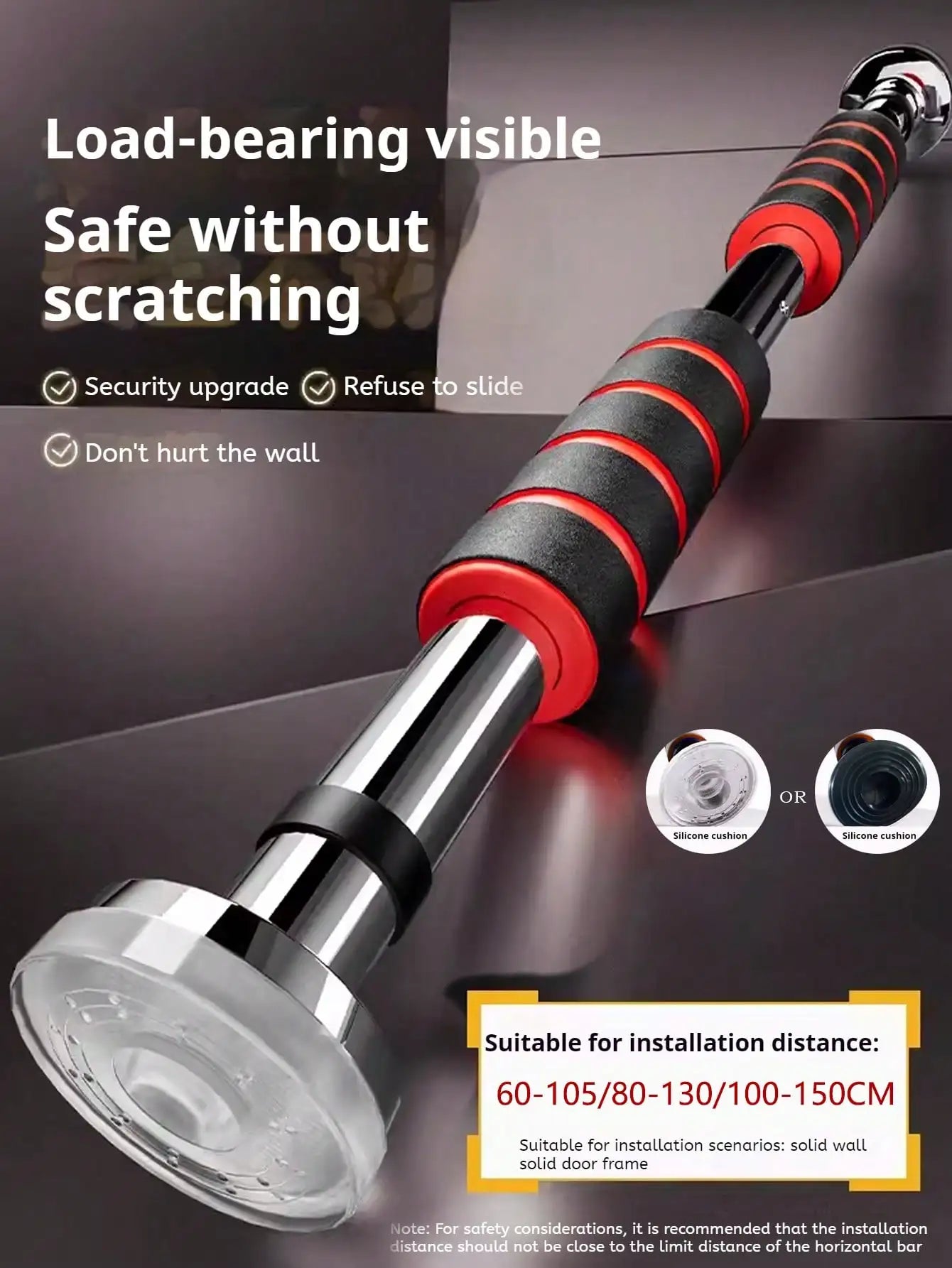 Telescopic Doorway Pull-Up Bar - Non-Slip Chin-Up Fitness Equipment