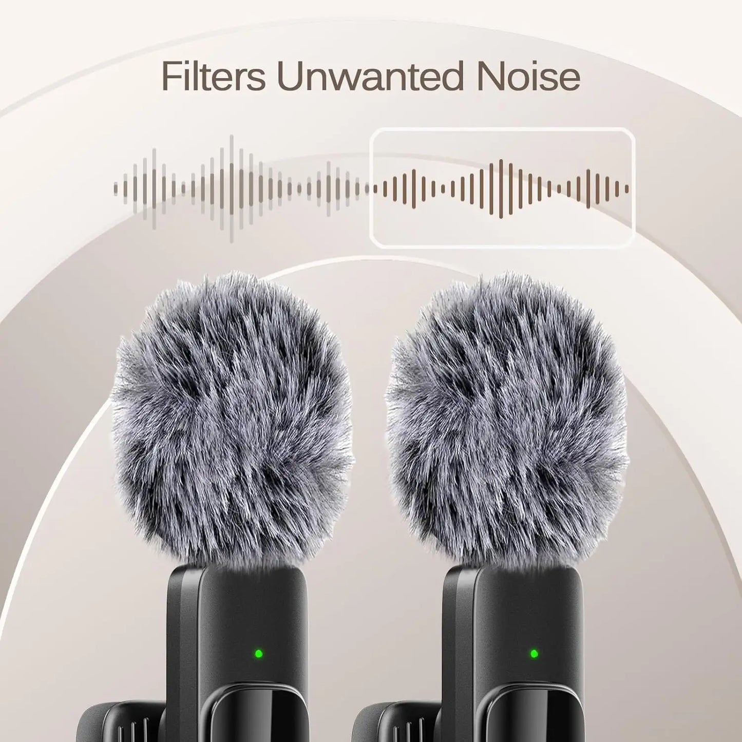 Wireless Lavalier Microphone - 2 Pack
