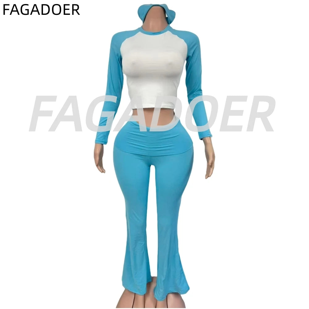 Women's 2-Piece Tracksuit - Long Sleeve T-Shirt & Pants Set