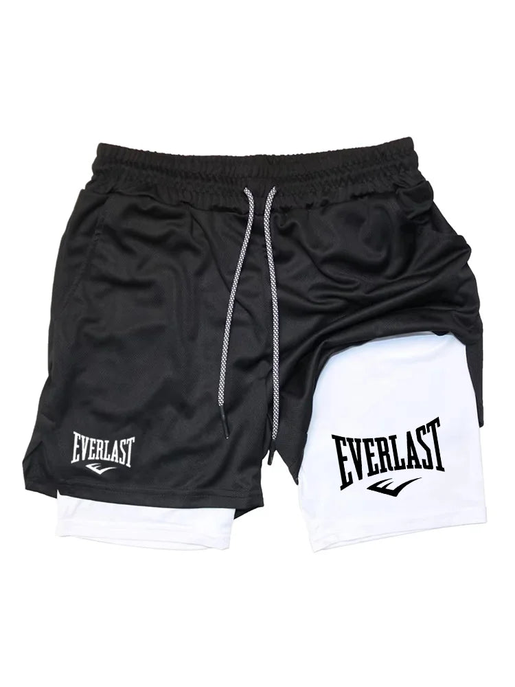 Men's Double-Deck Running Shorts - 2-in-1 Sports Shorts
