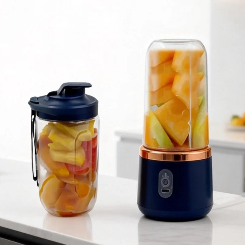 Double Cup Portable Blender - USB Juicer Fruit Mixer