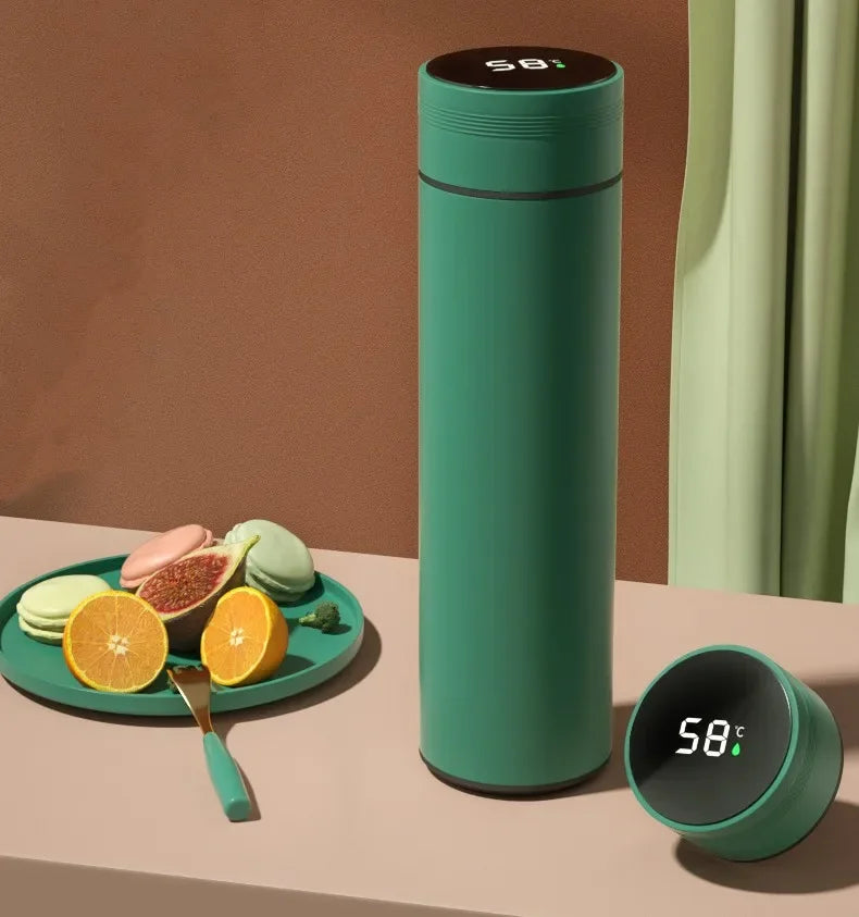 Insulated Thermos Bottle with Temperature Display - 500ml