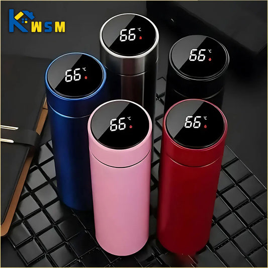 Insulated Thermos Bottle with Temperature Display - 500ml