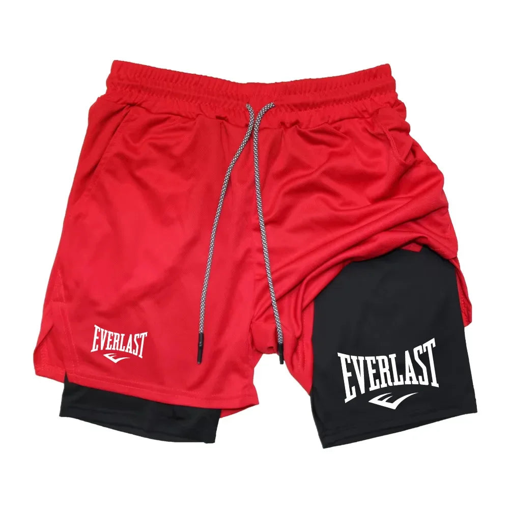 Men's Double-Deck Running Shorts - 2-in-1 Sports Shorts