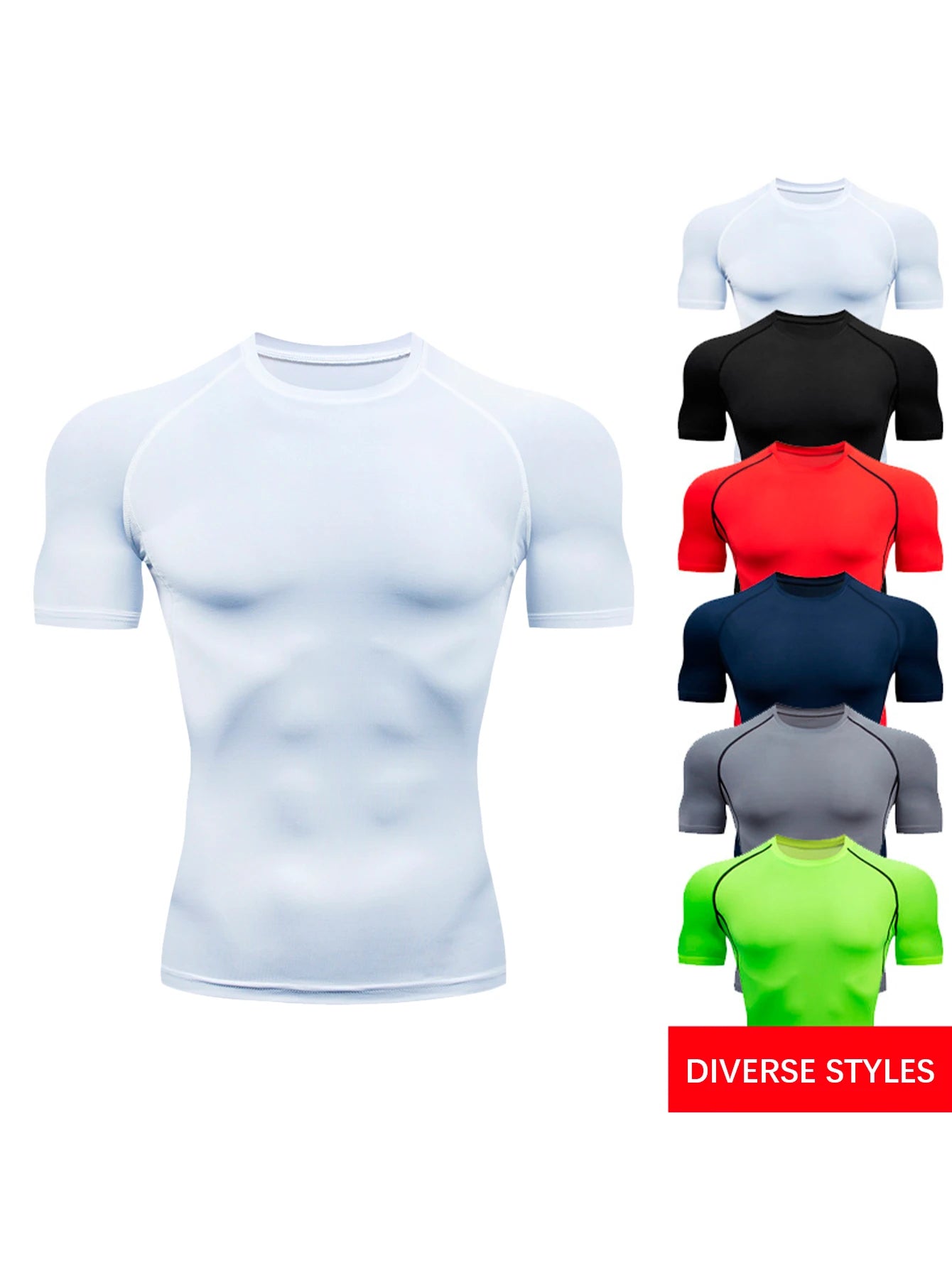 Men's Gym Training Compression T-Shirt - Breathable Stretchy Top