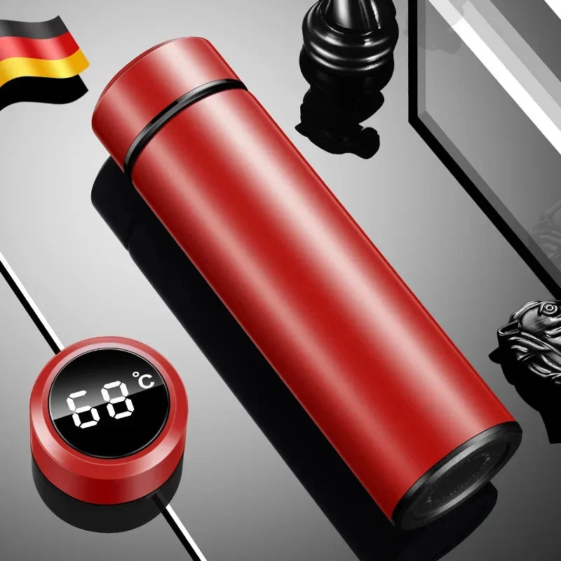 Insulated Thermos Bottle with Temperature Display - 500ml