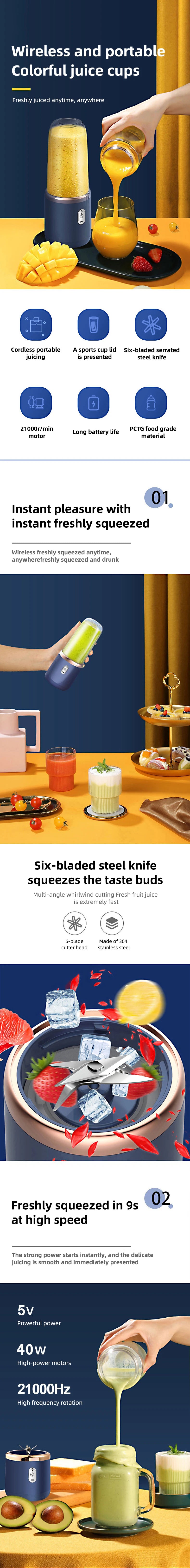 Portable Electric Blender Bottle