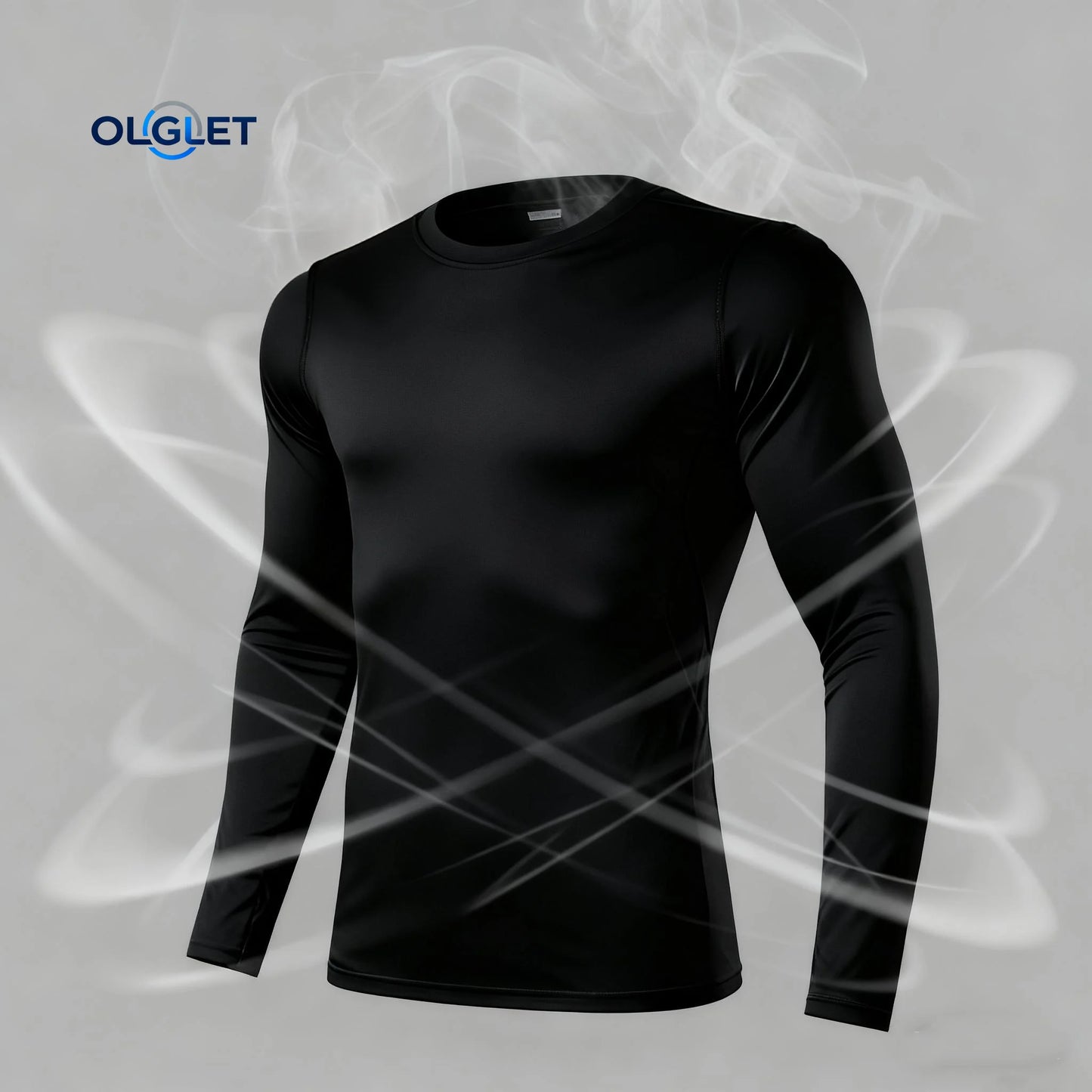 Men's Quick Dry Compression T-Shirt - Long Sleeve Gym Top