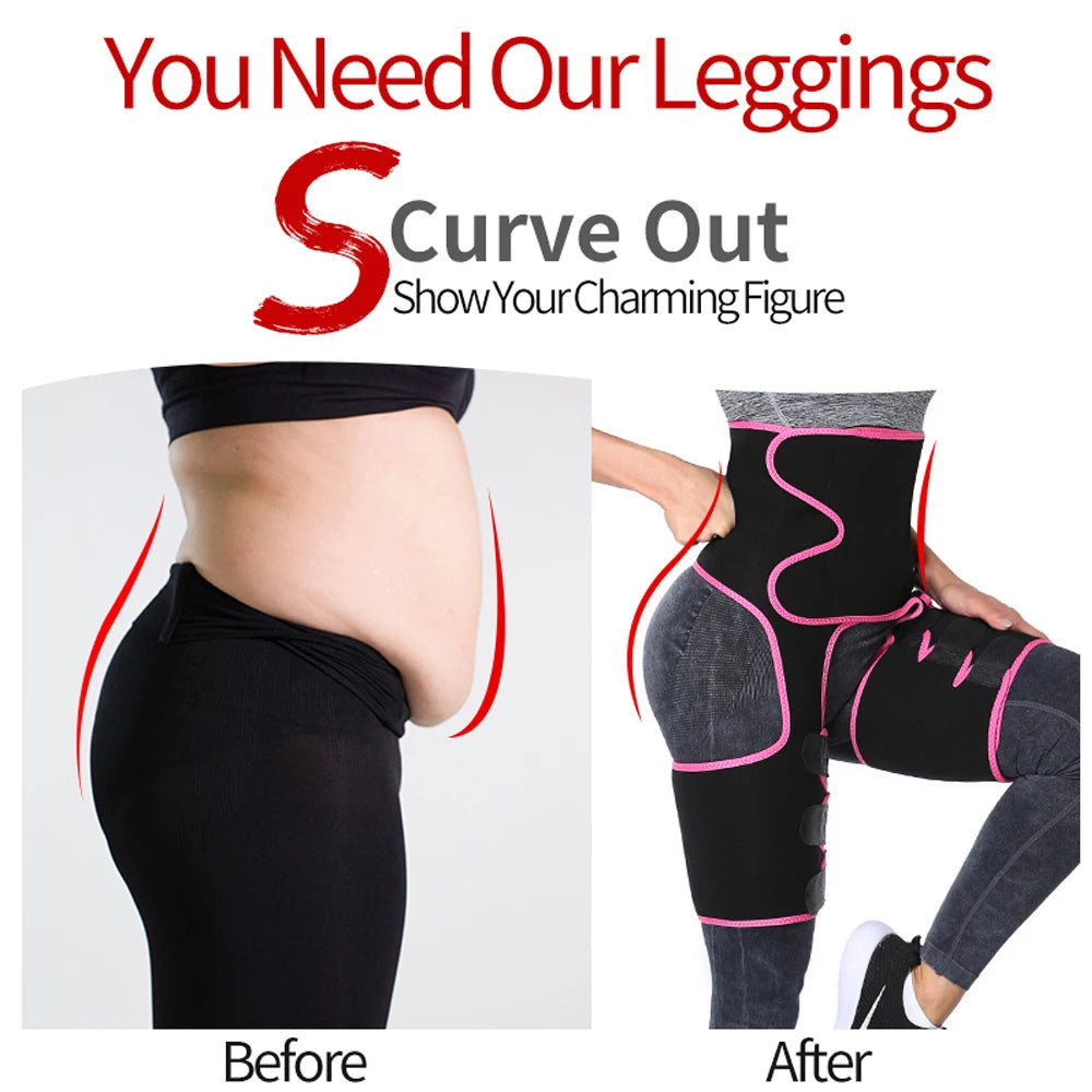 Women's 3-in-1 Waist Thigh Trimmer - Body Shaper & Butt Lifter