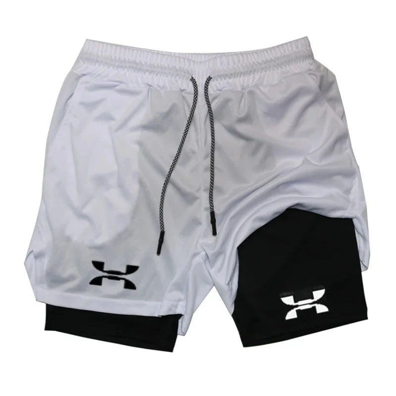 Men's Running Shorts - 2-in-1 Quick Dry Sports Shorts
