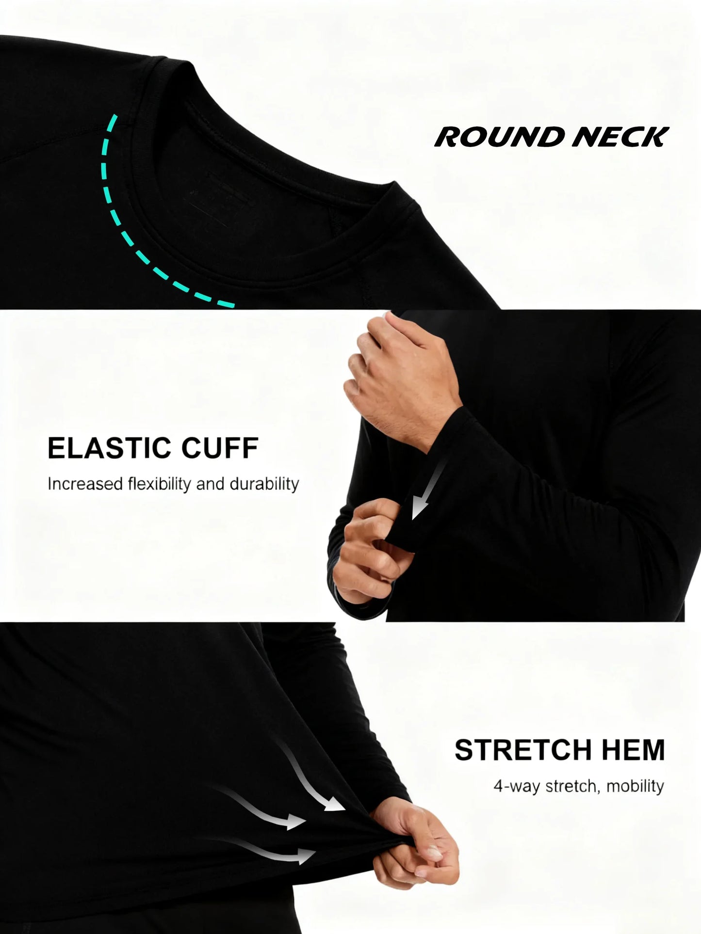 Men's Long Sleeve Compression Shirt – Elastic Training Top