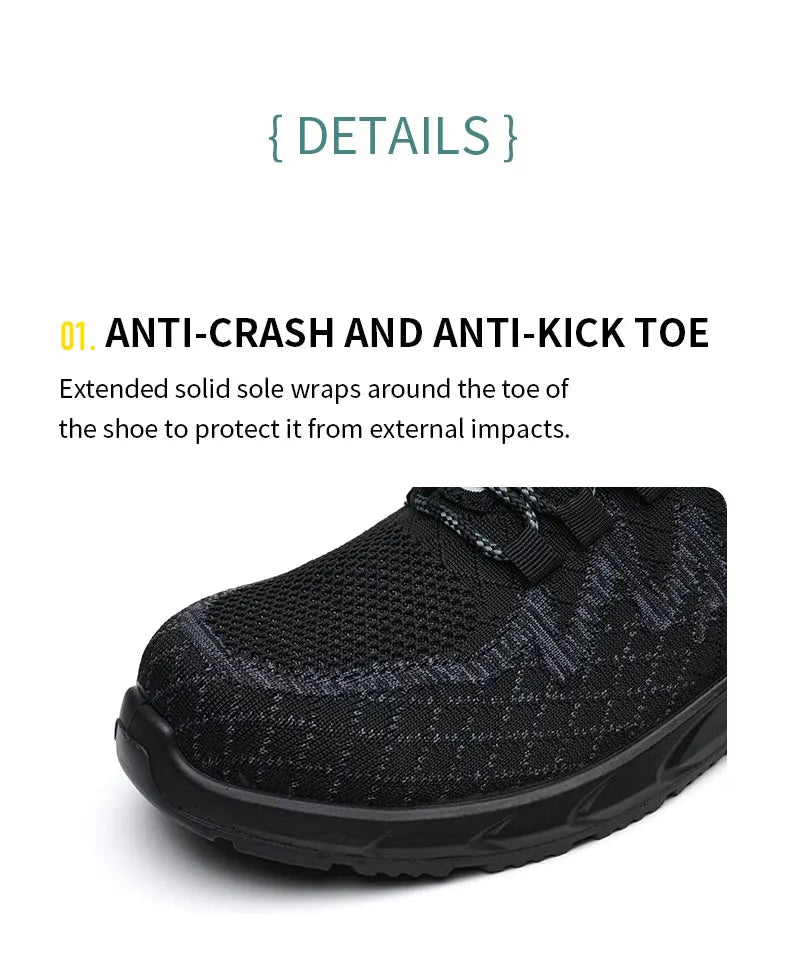 Steel Toe Work Shoes – Lightweight, Breathable Safety