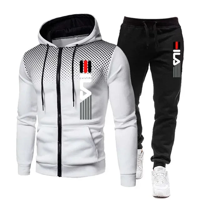 Men's Athletic Tracksuit - Hoodie & Sweatpants Set