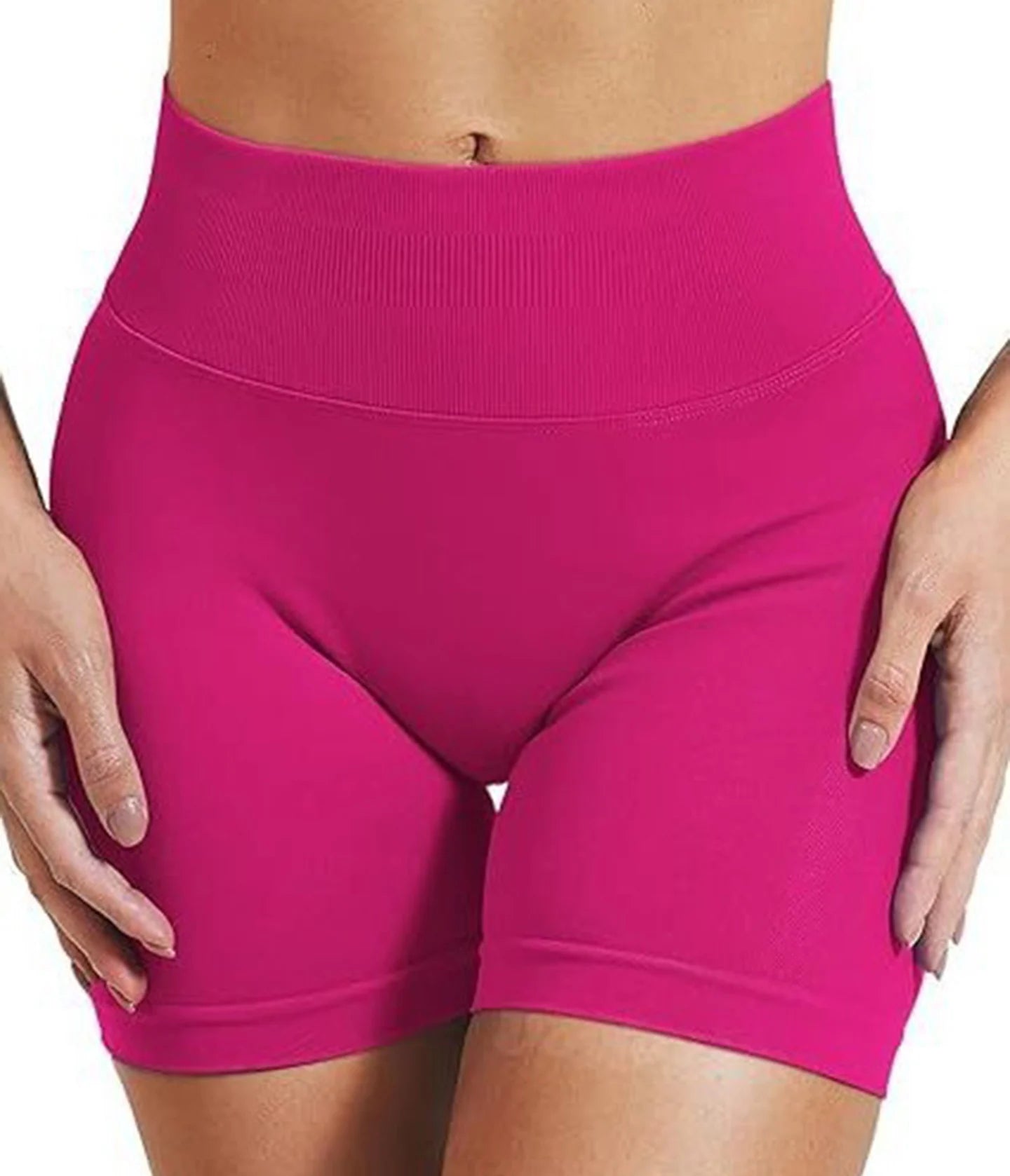 Women's Seamless Gym Shorts - Low Waist Yoga Running Shorts