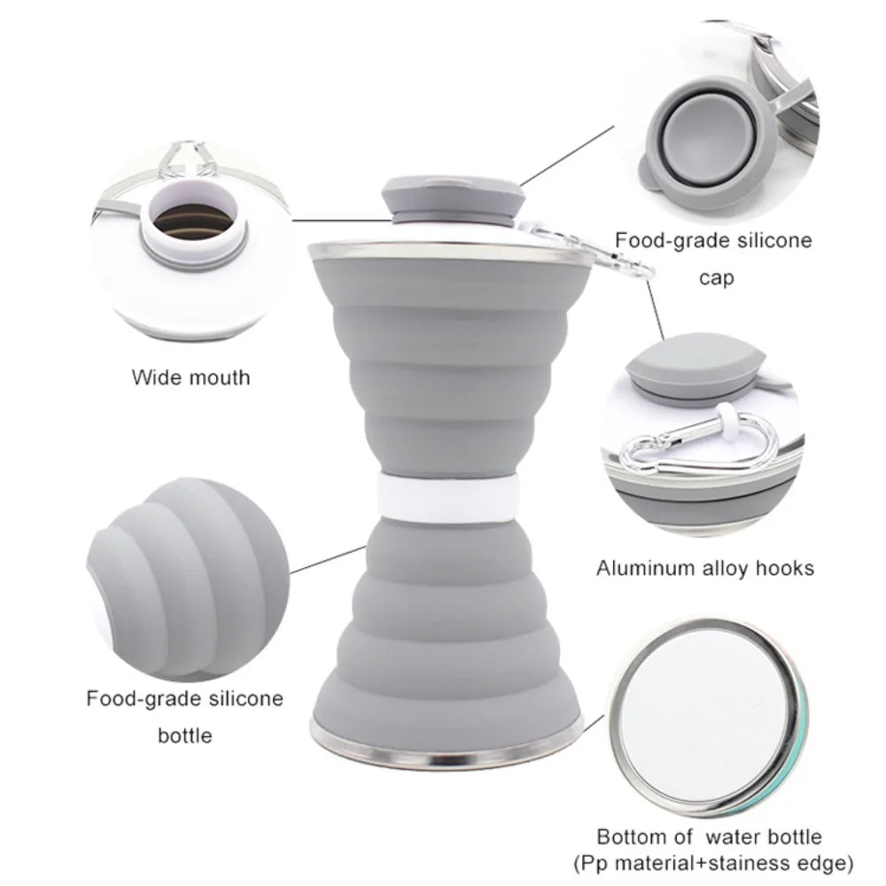 Collapsible Silicone Water Bottle - 500ml