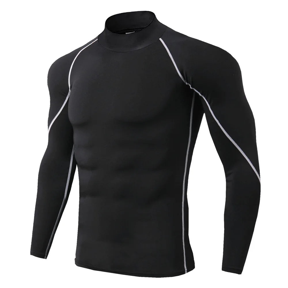 Men's Long Sleeve Compression Shirt - Quick Dry Bodybuilding Top
